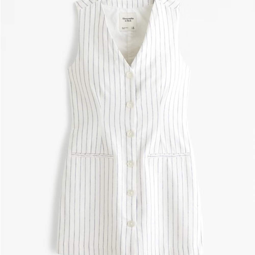 The A&F Mara Linen-Blend Vest Mini Dress size SP
